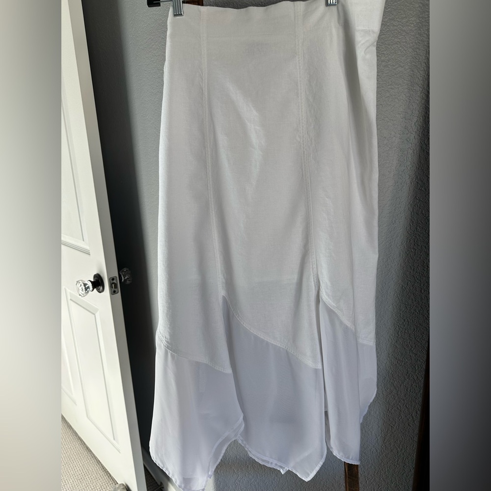 Chico's White Asymmetrical Skirt, size XL - Picture 4 of 14